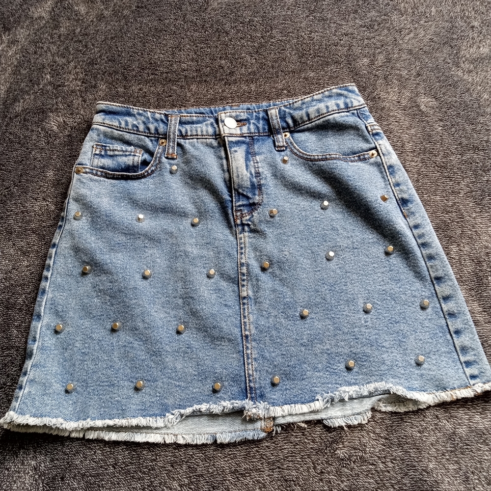 Wild Fable studded raw edge miniskirt